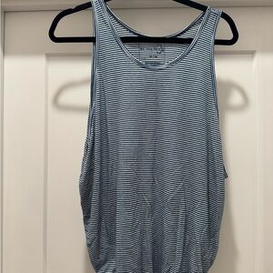 We The Free Black and White Striped Tank Top